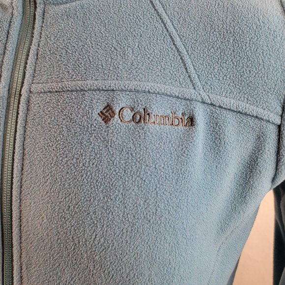 Columbia Jacket Womens Blue Fleece Full Zip Pockets Outdoors Gorpcore Light - Picture 3 of 10